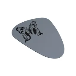 HANDGEDRUCKT HANDGEDRUCKT "Schmetterling-Tagpfauenauge" Mousepad aus Recyclingleder Tropfenform – Produktbild 1 von 1