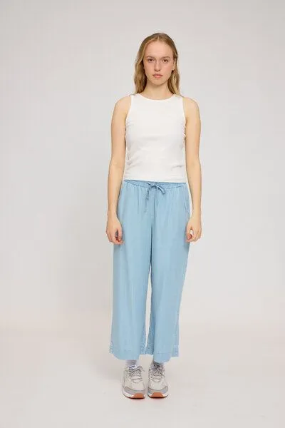 Mazine Mazine Weite Hose in Denim Look - aus Lyocell, Blue, – Produktbild 6 von 6