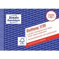 Avery Zweckform Avery Zweckform Formularbuch '1735' Quittung ECF – Produktbild 1 von 1