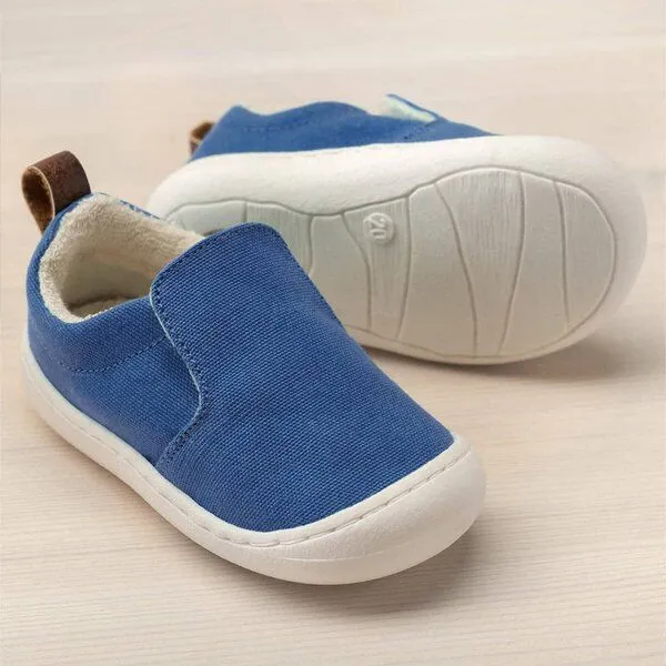 Pololo Pololo Lauflernsneaker "Chico Baumwolle" mit Baumwoll-Futter (Bio kbA), Größen 20-27, Blau, – Produktbild 1 von 4