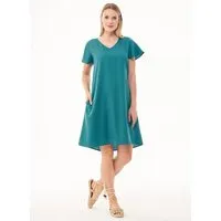 ORGANICATION ORGANICATION Kleid aus TENCEL Lyocell, Grün(petrol green), – Produktbild 1 von 1