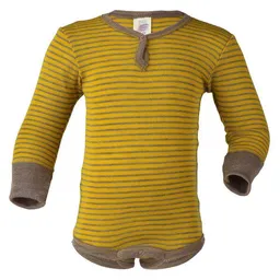 Engel Engel Natur Baby-Body Langarm geringelt Schurwolle Seide – Produktbild 1 von 1