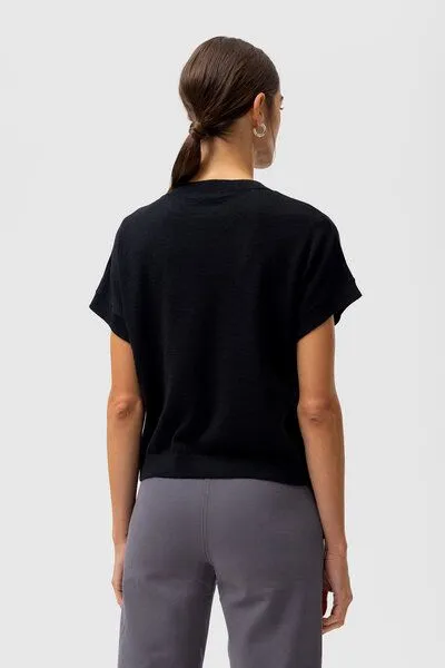People Wear Organic People Wear Organic Merino Strick Pullover, schwarz uni, Schwarz, – Produktbild 3 von 3