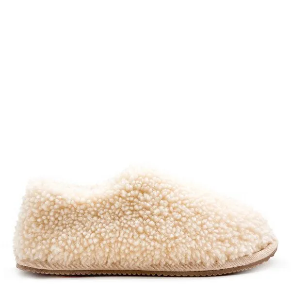 thies Hausschuh aus Schaffell "thies 1856 ® Cozy Sheep Low Slipper Boots", Beige, – Produktbild 1 von 4