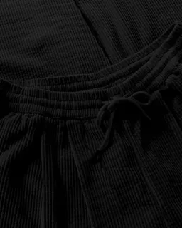 KnowledgeCotton Apparel KnowledgeCotton Apparel Damen vegan Hose Hazy Relaxed Aus Cord Schwarz Jet – Produktbild 1 von 1