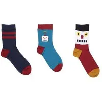 Walkiddy Kinder Socken Bio-Baumwolle Walkiddy „Robots Friends“ Blau, GOTS zertifizierte, weiche Strümpfe mit Robotermotiv, atmungsaktiv, elastisch, ideal für Alltag, Kindergarten, Schule und als nachhaltiges Geschenk für kleine Technikfans – Produktbild 1 von 1