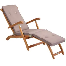 Casaria® Gartenliege Queen Mary® Akazie FSC®-zertifiziert inkl Auflage Creme meliert – Produktbild 1 von 1