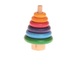 Grimms Grimms Scheibenturm Steckfigur aus Lindenholz, bunt lasiert Höhe 4 cm – Produktbild 1 von 1