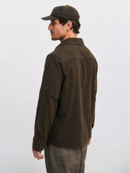 Rotholz Rotholz Hemd - Flannel Casual Shirt - aus Biobaumwolle, Twill brown, – Produktbild 4 von 4