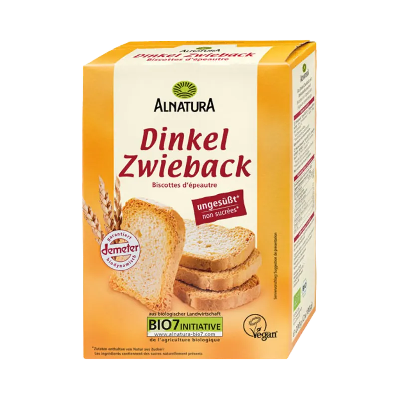 Alnatura Alnatura Bio Dinkel Zwieback, ungesüßt, 200g – Produktbild 1 von 1