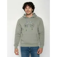 GreenBomb GREENBOMB Knut Simple Trek - Hoodie aus Bio-Baumwolle mit Raglan-Arm / hochwertiger Print / GOTS / Fair & Vegan, Grau (moos mint), – Produktbild 1 von 1