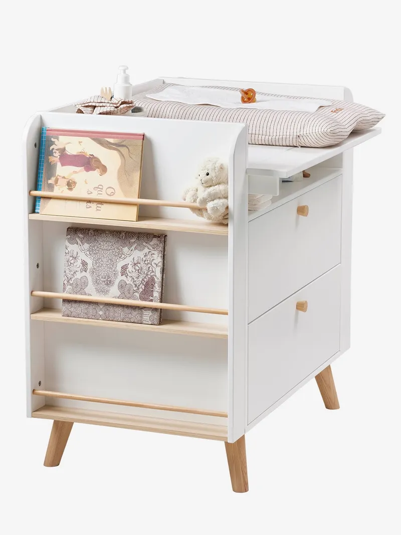Vertbaudet Baby Wickelkommode KONFETTI, Weiß, – Produktbild 3 von 4