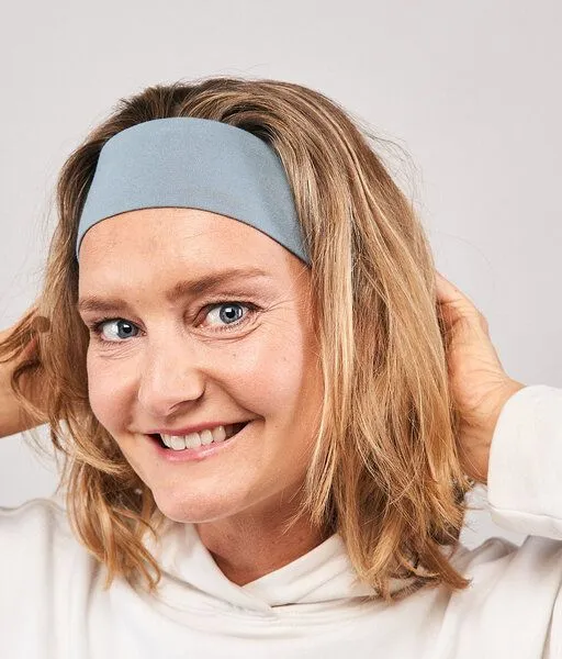 obumi obumi STIRNBAND SCHMAL AUS BIO JERSEY IN VIELEN FARBEN, Air blue, – Produktbild 4 von 4