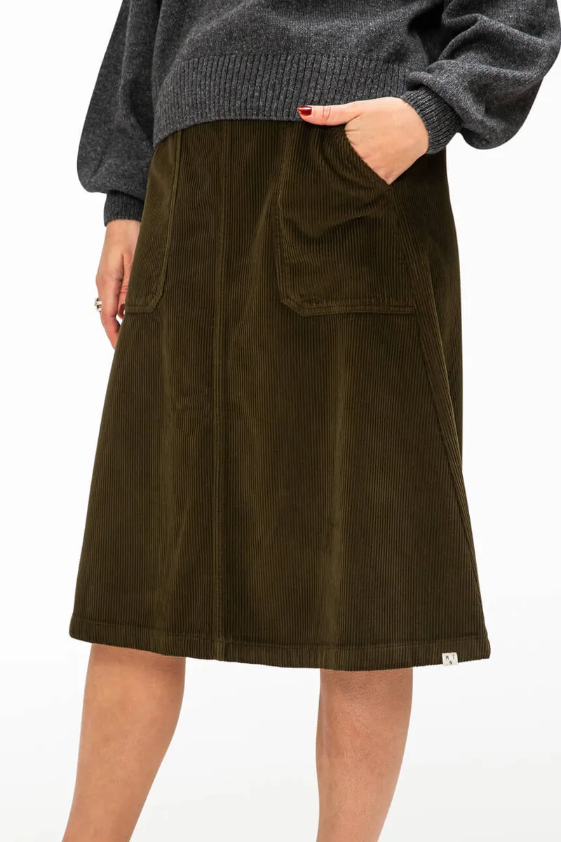 MATONA MATONA Damen vegan Rock Flared Moosgrün, Dunkelgrün, – Produktbild 2 von 2