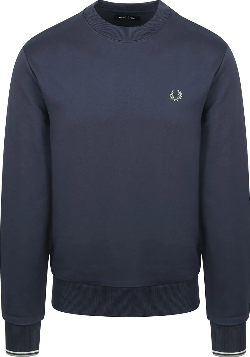 Fred Perry Fred Perry Sweater Logo Navy - Größe XL, Dunkelblau, – Produktbild 1 von 5