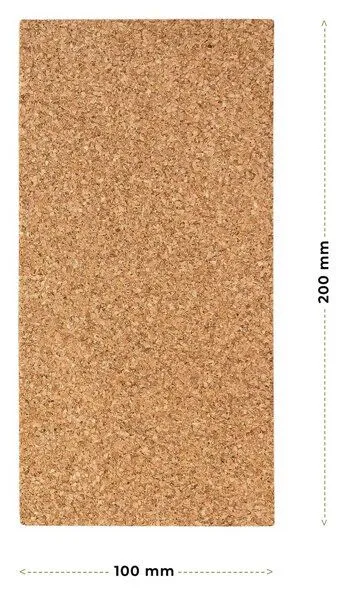 Kork-Deko Kork-Deko 5 Pads aus Kork 200 x 100 mm | 3 mm dick | wahlweise selbstklebend – Produktbild 2 von 4