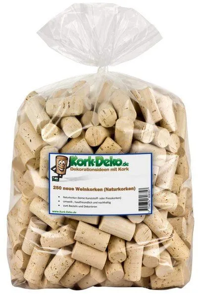 Kork-Deko Kork-Deko 250 Stück neue Weinkorken (Wein-Korken) – Produktbild 2 von 7