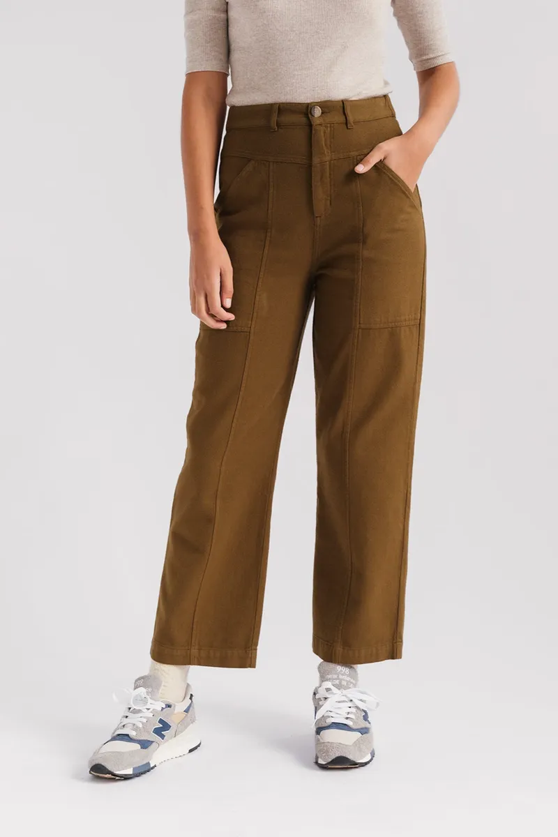 TWOTHIRDS TWOTHIRDS Damen vegan Hose Luhme Dusty Ochre, Braun, – Produktbild 1 von 2