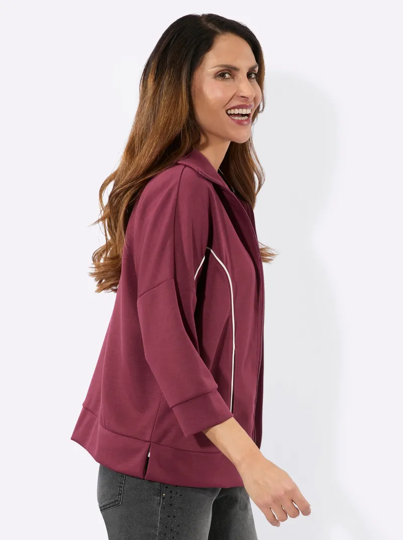 Witt Sweatjacke, Bordeaux, – Produktbild 2 von 2