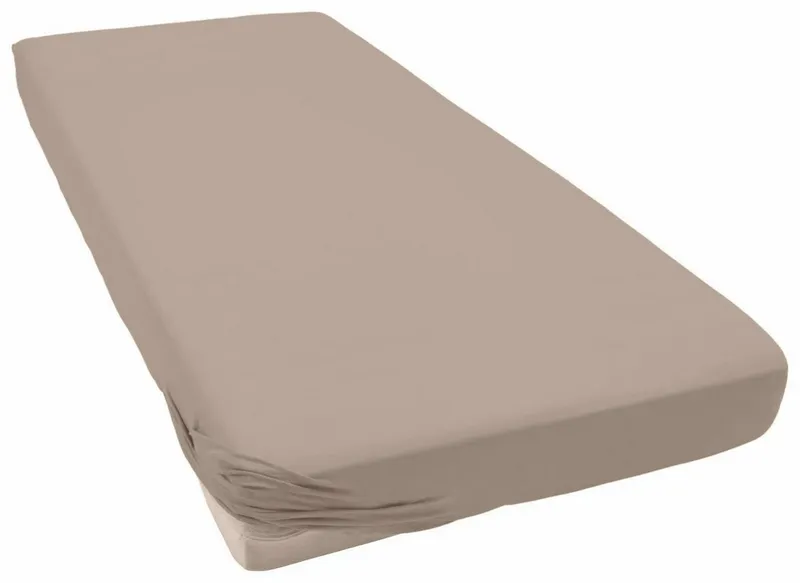 Primera Spannbettlaken Mako-Feinjersey Spannbetttuch, Mako-Jersey, Gummizug: rundum, (1 Stück), Geeignet für Standardmatratzen bis 22 cm, 100% Baumwolle, Braun, – Produktbild 6 von 8