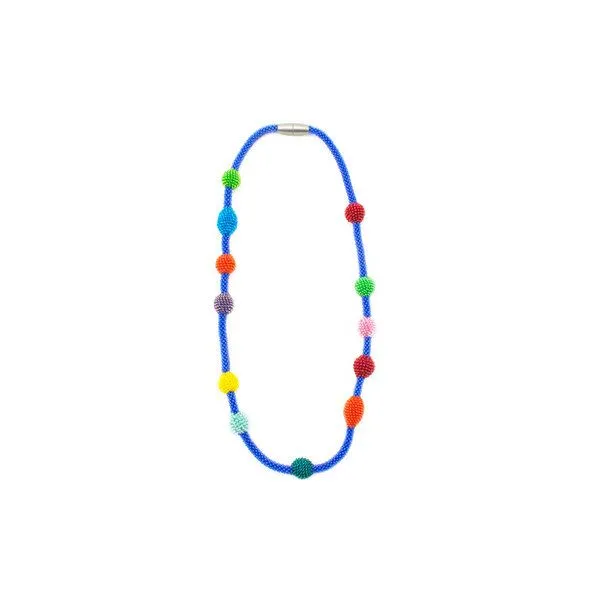 Sakiba Sakiba Kette lang/Dreifacharmband Morse ”Liebe”, Blau-bunt, – Produktbild 1 von 4