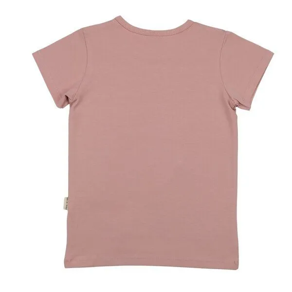 Walkiddy Walkiddy T-Shirt Altrosa Sommer-Frontprint Bio-Baumwolle GOTS – Produktbild 3 von 3