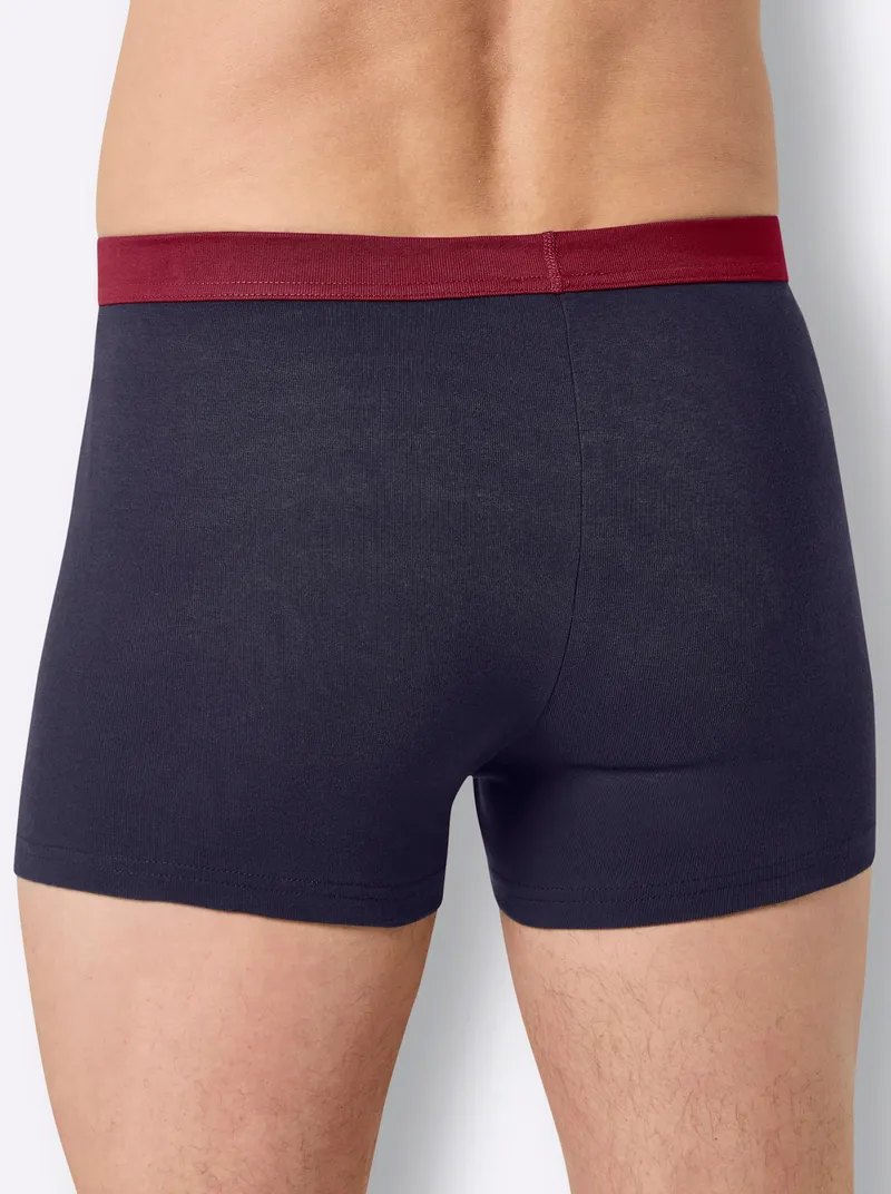 wäschepur men Hose kurz marine + dunkelrot, Marine + dunkelrot, – Produktbild 3 von 3