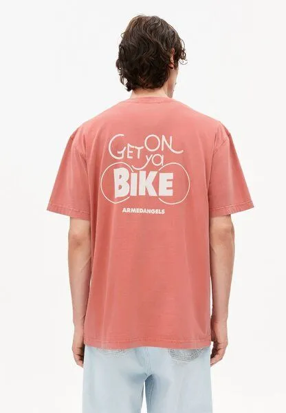ARMEDANGELS ARMEDANGELS MAARKOS GMT DYE BIKE Herren T-Shirt aus Bio-Baumwolle, Tabasco red washed, – Produktbild 2 von 4