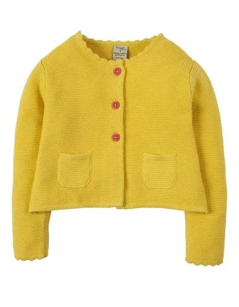 Frugi Frugi Strickjacke Milly Swing in gelb – Produktbild 1 von 3