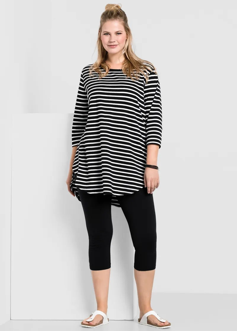 sheego Caprileggings schwarz, Schwarz, – Produktbild 2 von 2