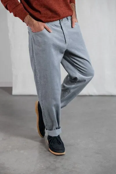 Jyoti - Fair Works Jyoti - Fair Works Bio-Baumwollcord Hose Prakrit, Nebel, – Produktbild 2 von 4