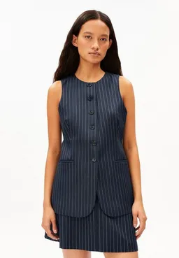 ARMEDANGELS ARMEDANGELS LONG PINSTRIPE Damen Weste aus TENCEL Lyocell Mix – Produktbild 1 von 1
