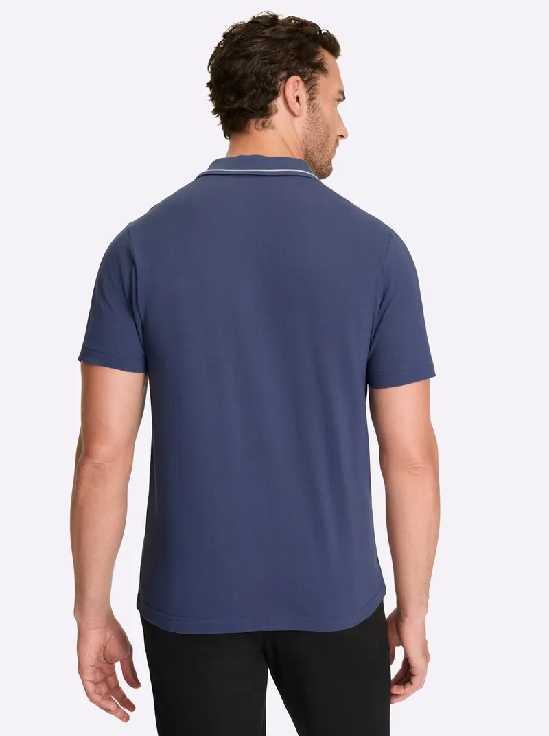 Catamaran Kurzarmshirt rauchblau-weiß, Rauchblau-weiß, – Produktbild 3 von 3