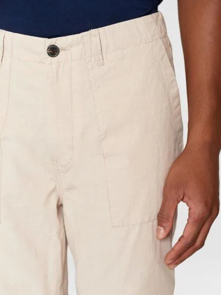 KnowledgeCotton Apparel KnowledgeCotton Apparel Herren Hose "FLINT wide slub yarn pants" von Knowledge Cotton Apparel - VEGAN, Light feather grey (hell grau), – Produktbild 4 von 5