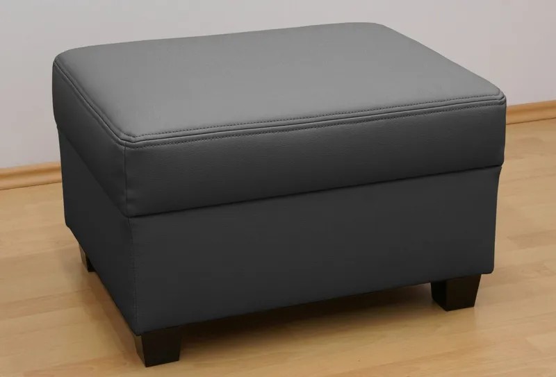 DOMO collection Hocker Norma perfekte Ergänzung, Hocker B/T 70/55cm, Schwarz, – Produktbild 2 von 5