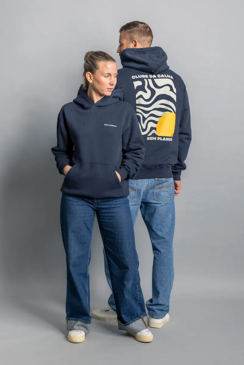 DIRTS DIRTS Damen vegan Hoodie Nada Urgente Navy, Blau, – Produktbild 1 von 2