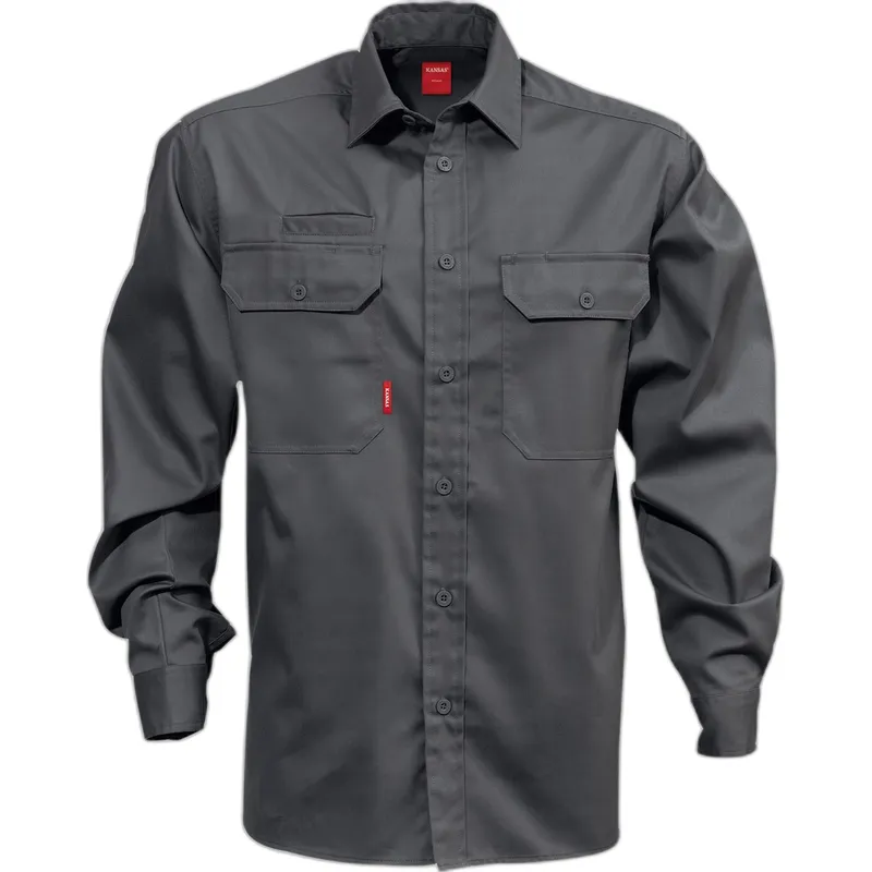 Fristads Langarmshirt aus Baumwolle Fristads 7386 BKS, Gris, – Produktbild 2 von 2