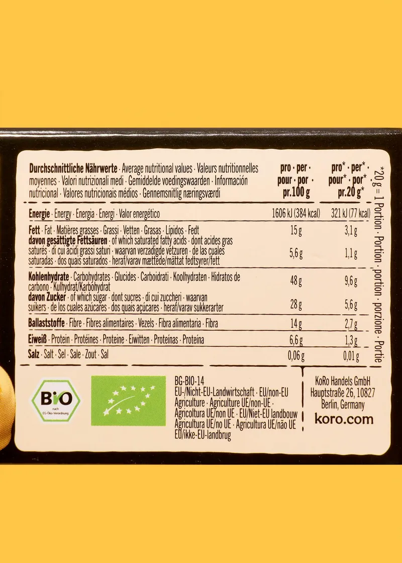 KoRo Bio White Choc Duo Mango | 12 x 2 x 20 g – Produktbild 5 von 5