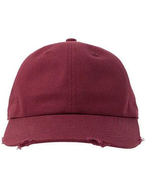 Atlantis Headwear Atlantis Headwear Atlantis Unisex Cap Basecap Cappy Kappe Destoyed Effekt mit unstrukturierter Krone erhätlich in 7 Farben Dad Hat Destroyed-S, Rot (cardinal), – Produktbild 1 von 3