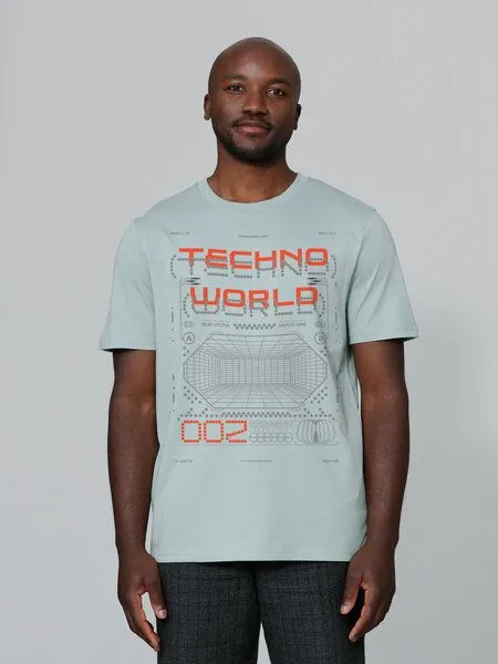 watapparel watapparel T-Shirt Unisex Technoworld, Aloe, – Produktbild 1 von 3