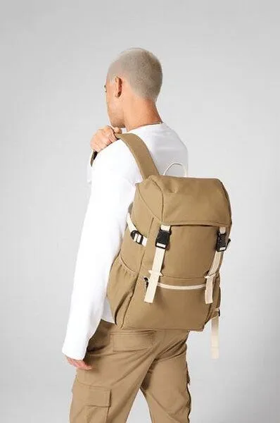 BagBase BagBase Recycelter Canvas Rucksack Notebookfach, Stahlblau, – Produktbild 2 von 4
