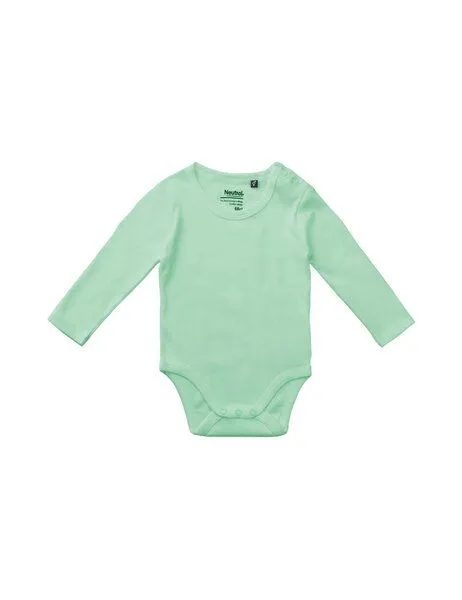 Neutral Neutral® Baby Wickelbody Strampler Langarm, Dusty mint, – Produktbild 1 von 4