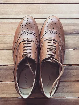 Will's Vegan Store Will's Vegan Store Damen vegan Schuhe Damen Oxford Brogues Wide Fit Tan – Produktbild 1 von 1
