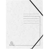 Exacompta 25 Exacompta Eckspannmappen, Colorspan-Karton, 355 g/m², DIN A4, Gummizug, weiß – Produktbild 1 von 1