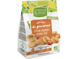 Le Moulin du Pivert LE MOULIN DU PIVERT Bio-Mini-Kekse mit gesalzener Butter und Karamellfüllung, 170 g – Produktbild 1 von 1