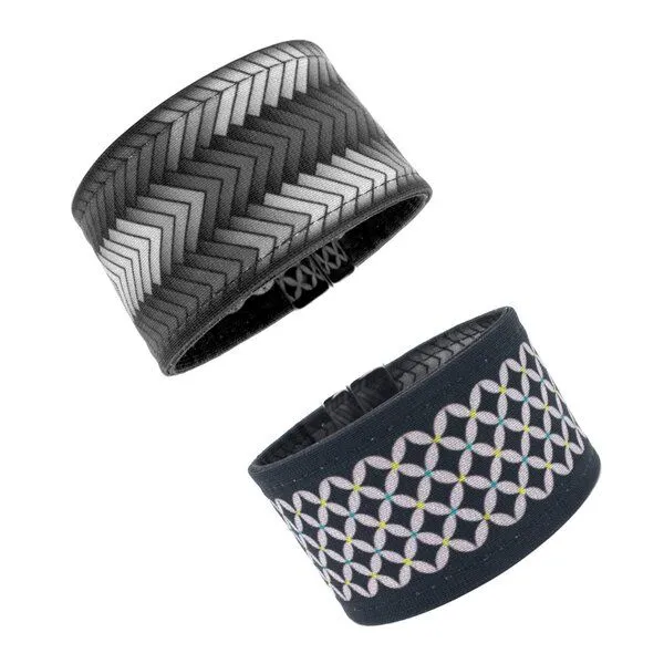 Seegarn Seegarn Wende-Armband 4cm, Grafisch (schwarz) / profil (grau), – Produktbild 1 von 2