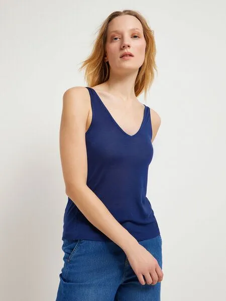 LANIUS LANIUS Top aus TENCEL Lyocell, Night blue, – Produktbild 1 von 4