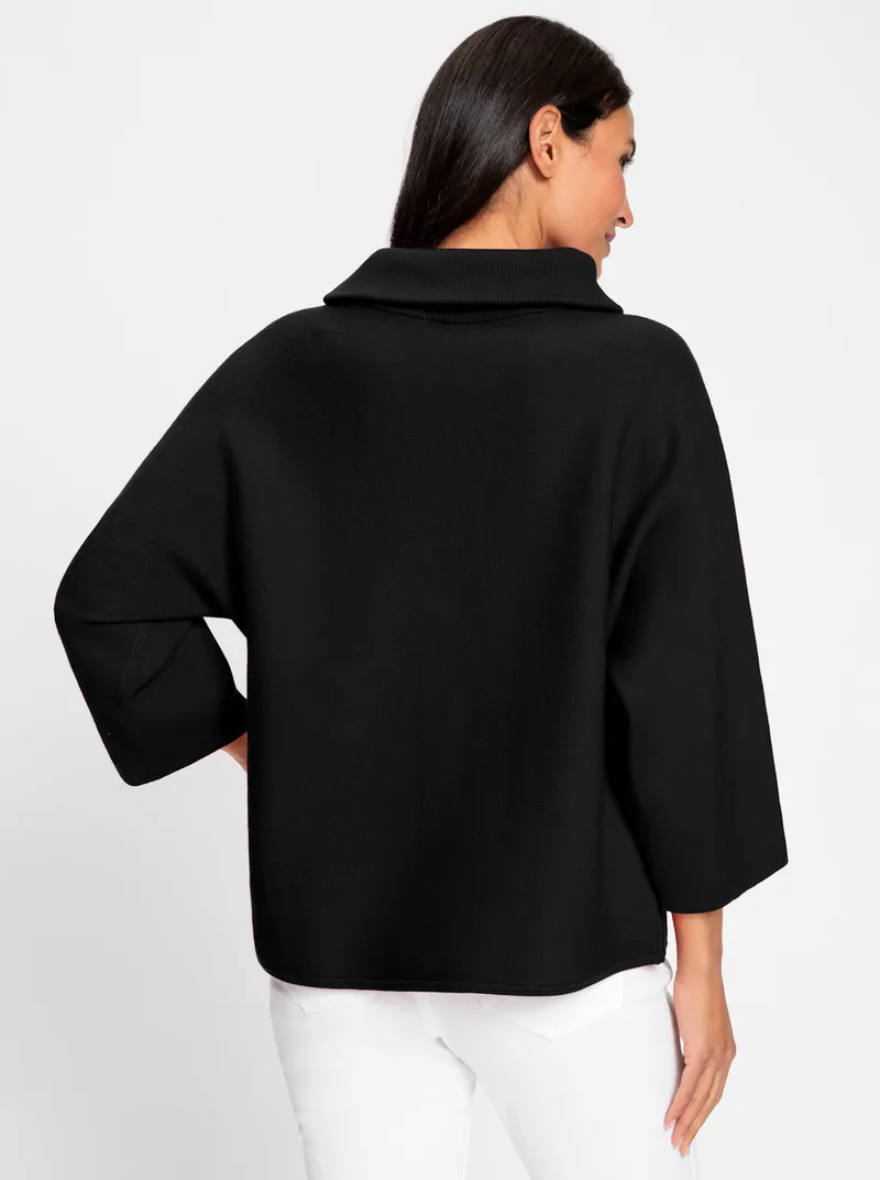 heine 3/4-Arm-Pullover schwarz, Schwarz, – Produktbild 2 von 2