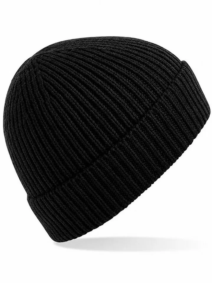 Beechfield Beechfield Bommelmütze Engineered Knit Ribbed Beanie, Black, – Produktbild 2 von 3