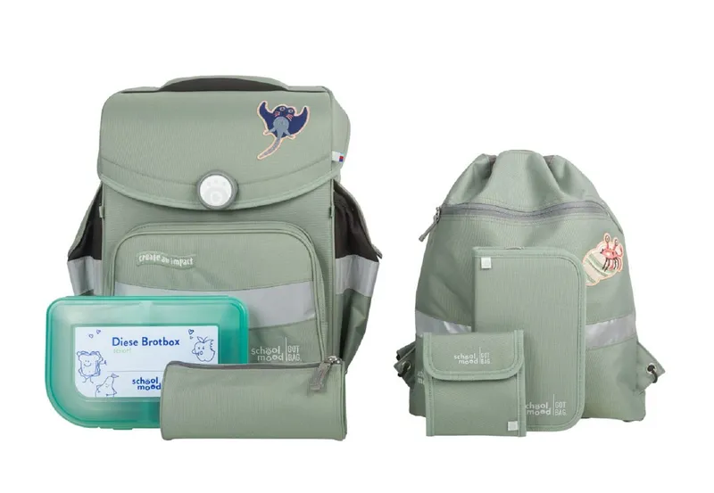 School-Mood School-Mood Timeless Ocean Collection, 6-tlg. Schulranzenset Reef, Green, – Produktbild 1 von 1